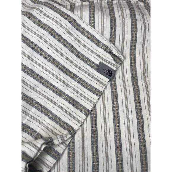 The North Face Mens Size Medium Button Up Shirt A5 Series Tan Short Sleeve - Picture 9 of 11